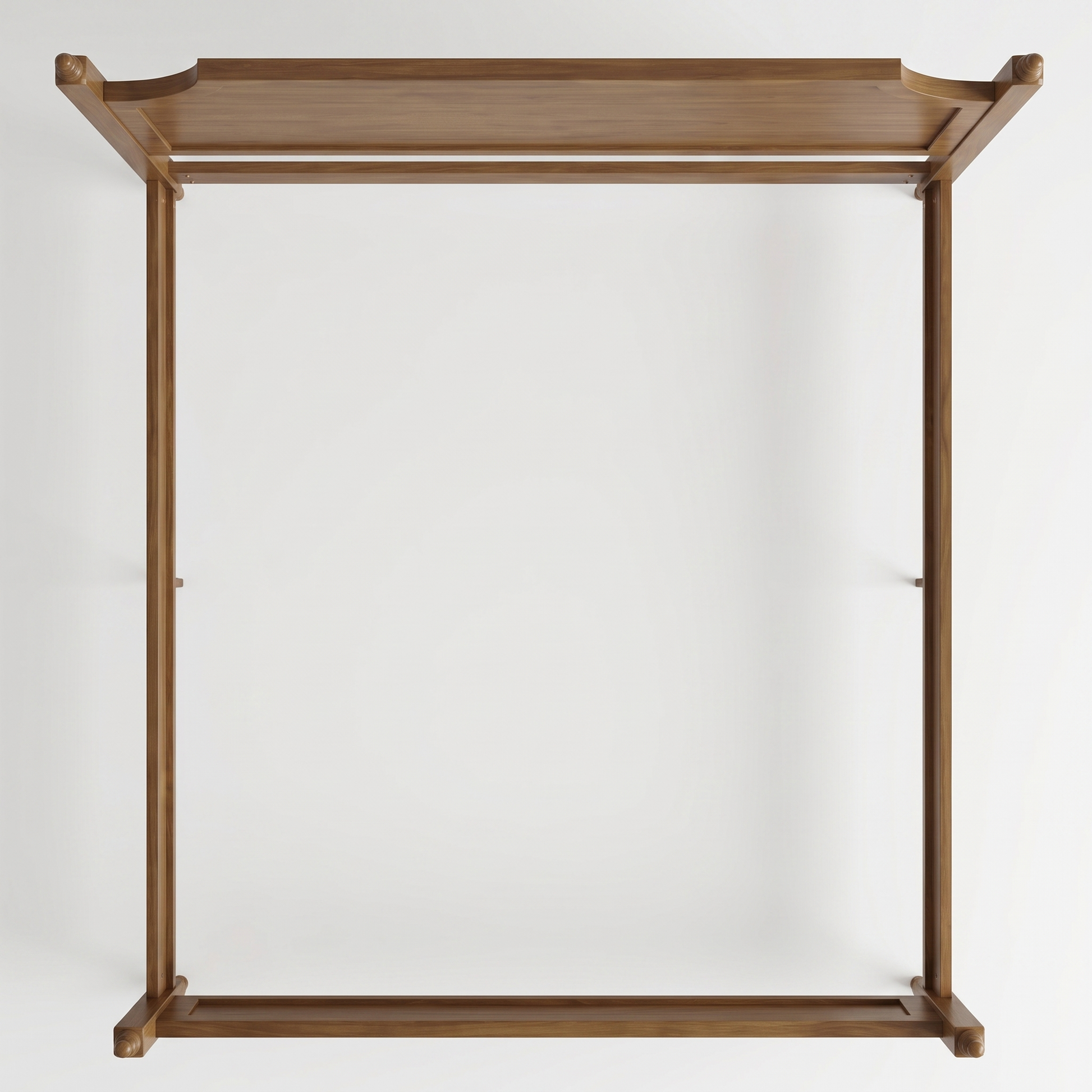 Alden wood bed frame - overhead view