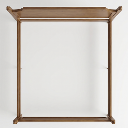 Alden wood bed frame - overhead view