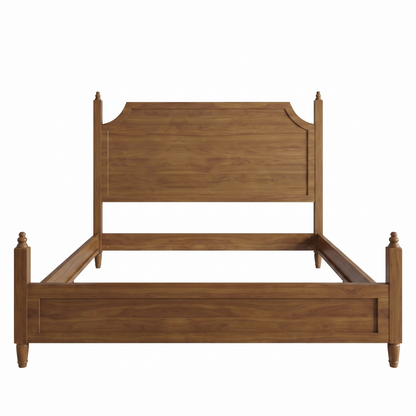 Alden wood bed frame - front view
