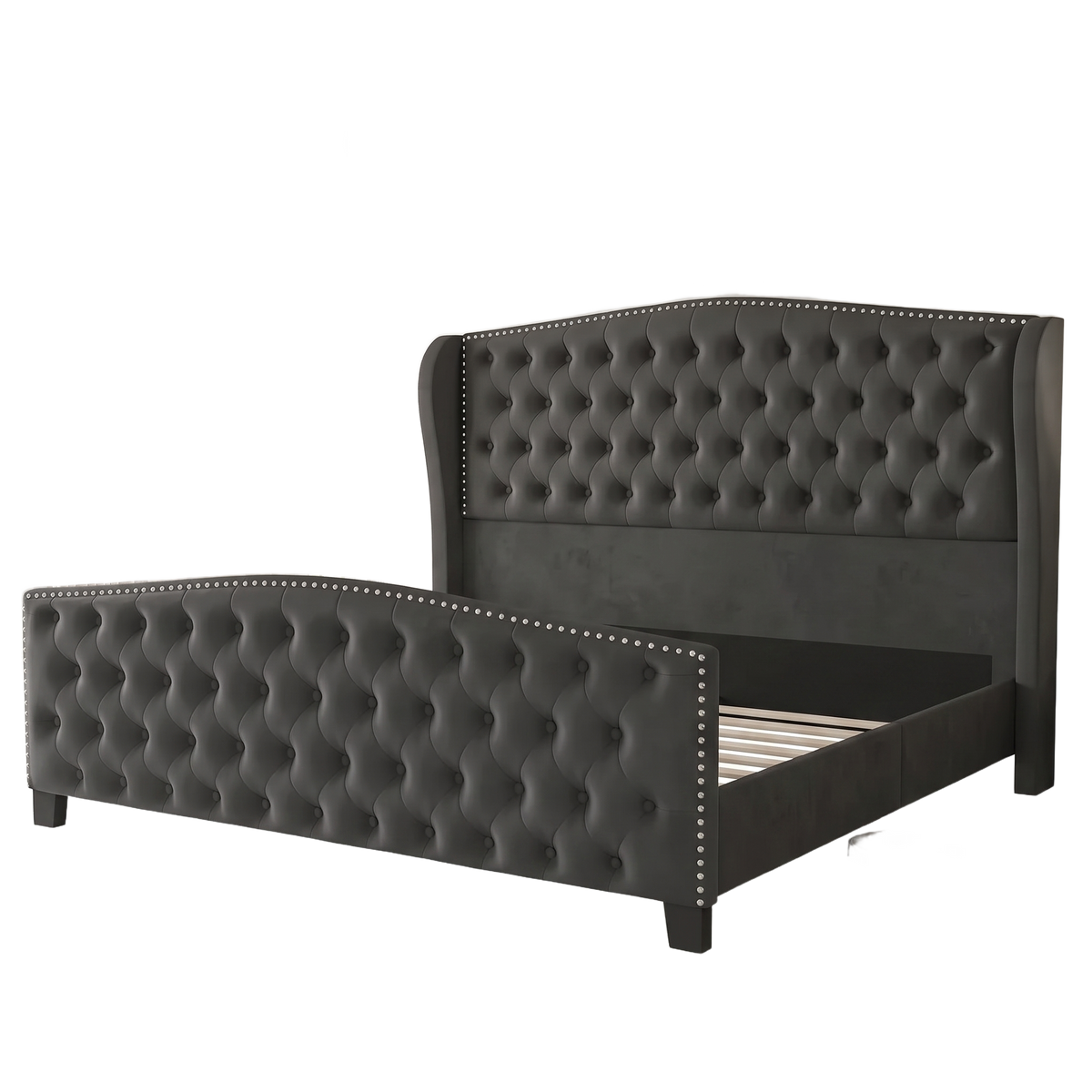 Rowan velvet bed - white background