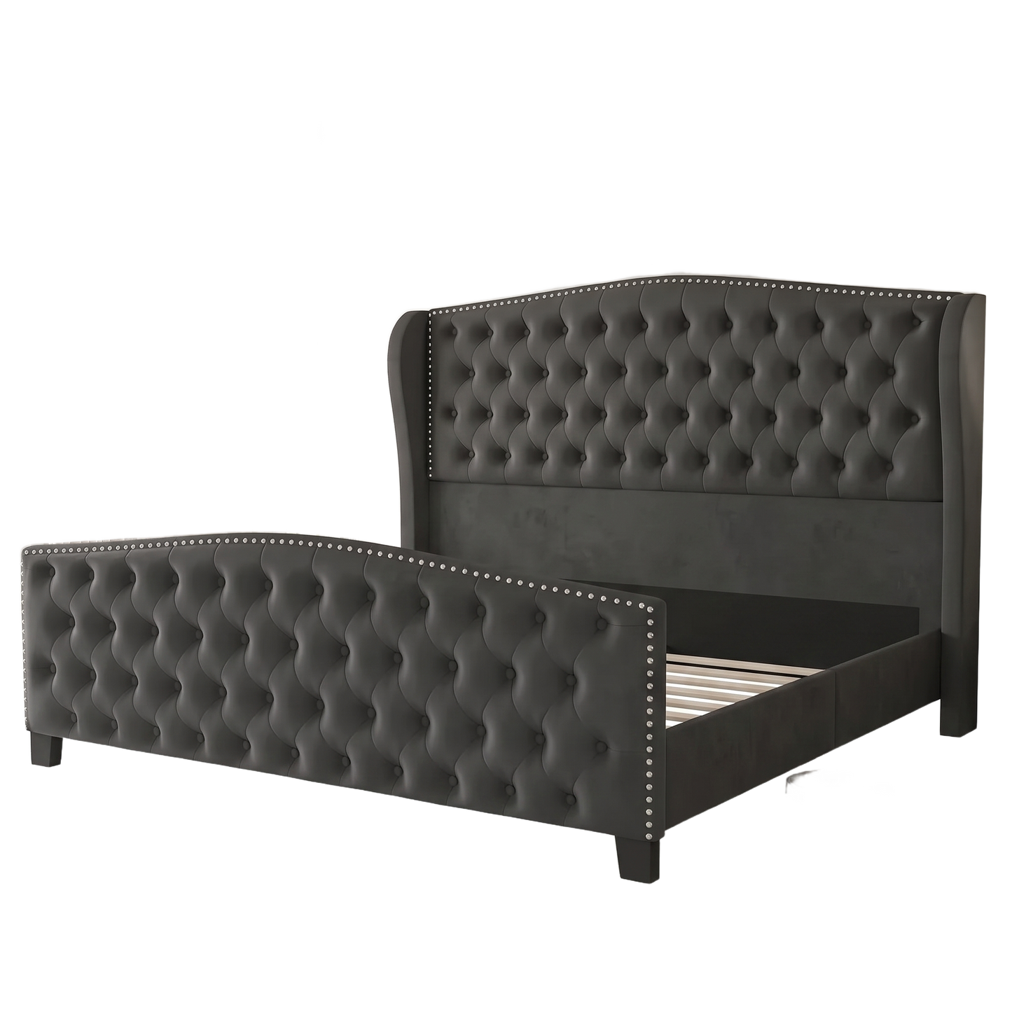 Rowan velvet bed - white background