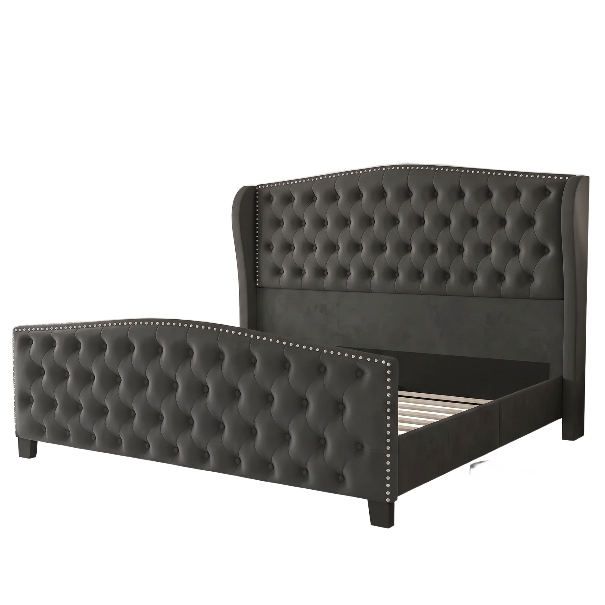 Rowan velvet bed - white background