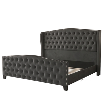 Rowan velvet bed - white background