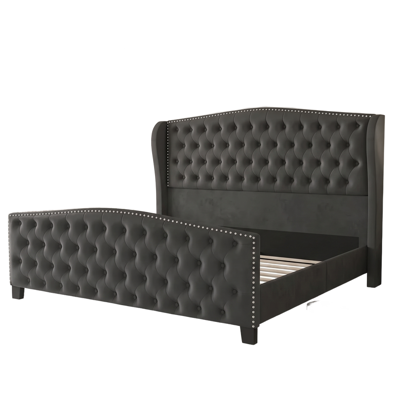 Rowan velvet bed - white background