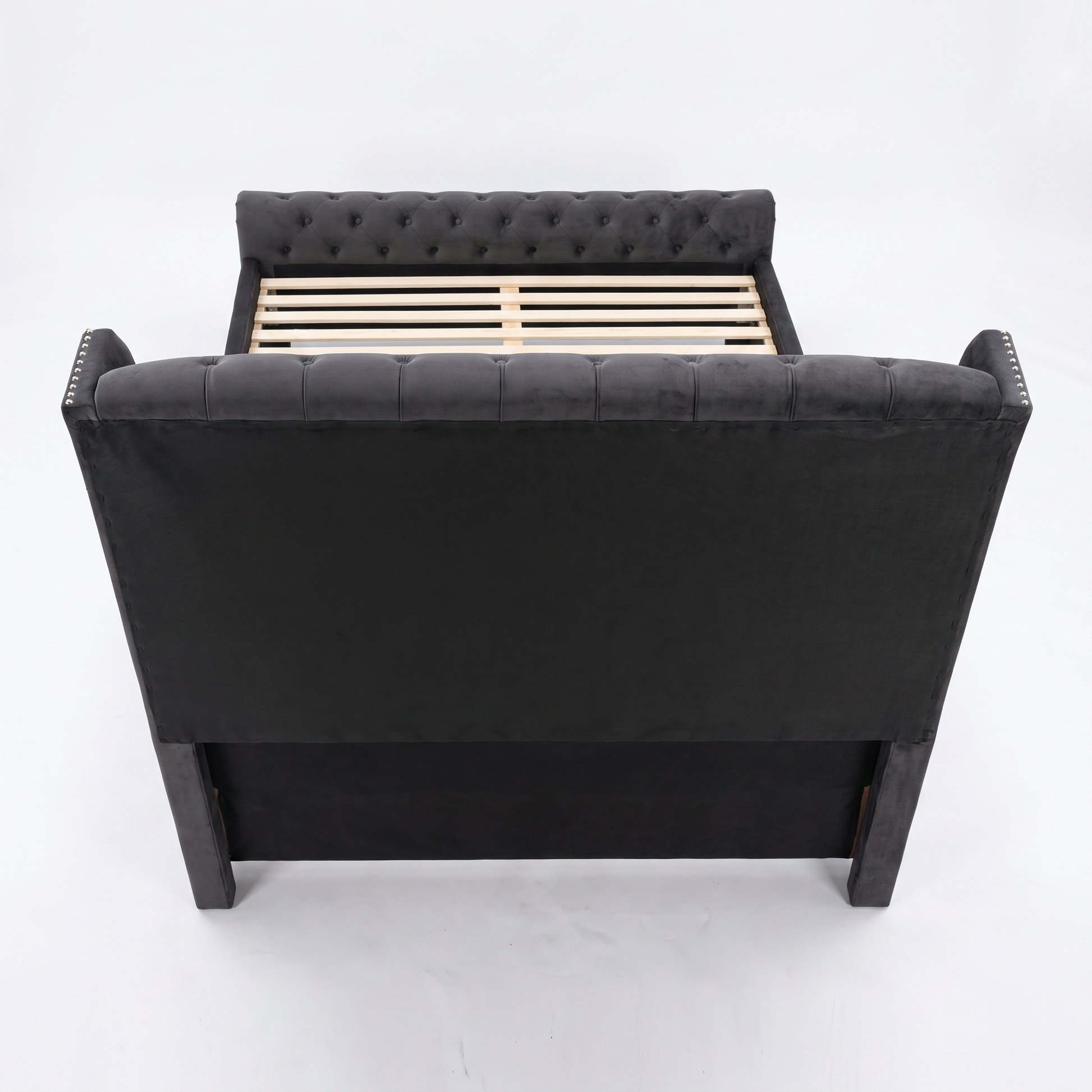 Rowan velvet bed - rear view