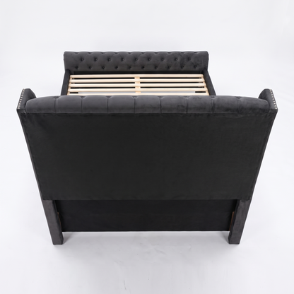Rowan velvet bed - rear view