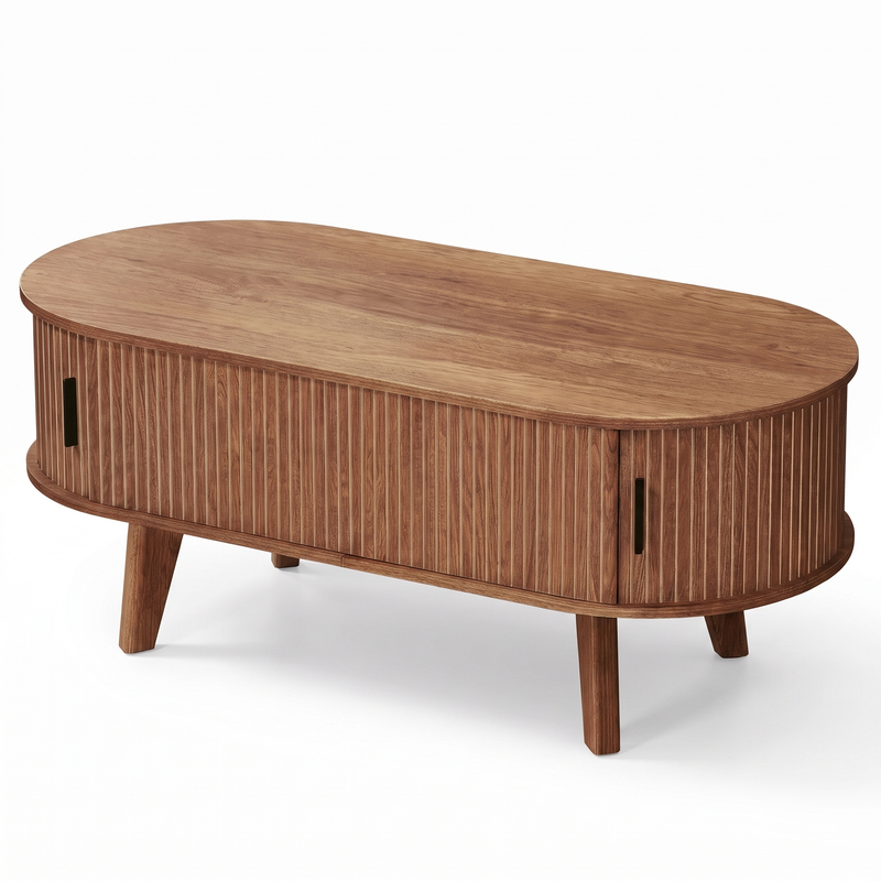 Elva oval coffee table - white background
