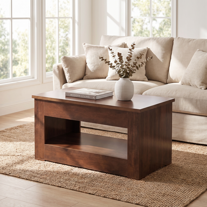 Solvi lift-top coffee table - lifestyle living room