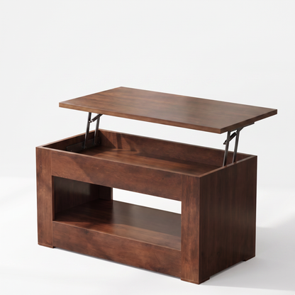 Solvi lift-top coffee table - lift top raised