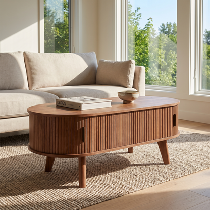 Elva oval coffee table - lifestyle living room