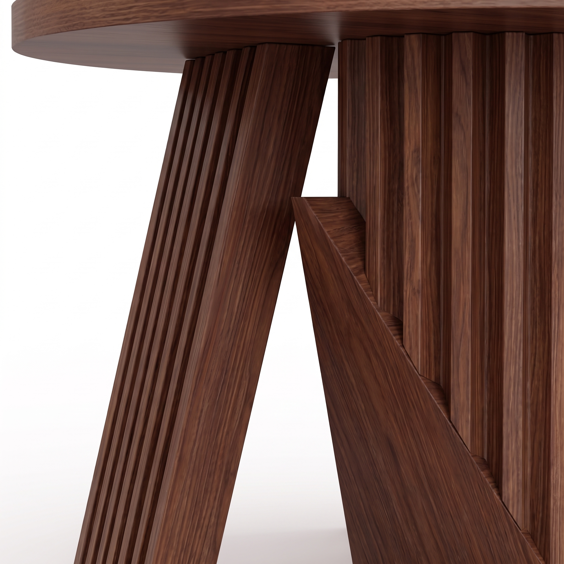 Odda round coffee table - pedestal detail