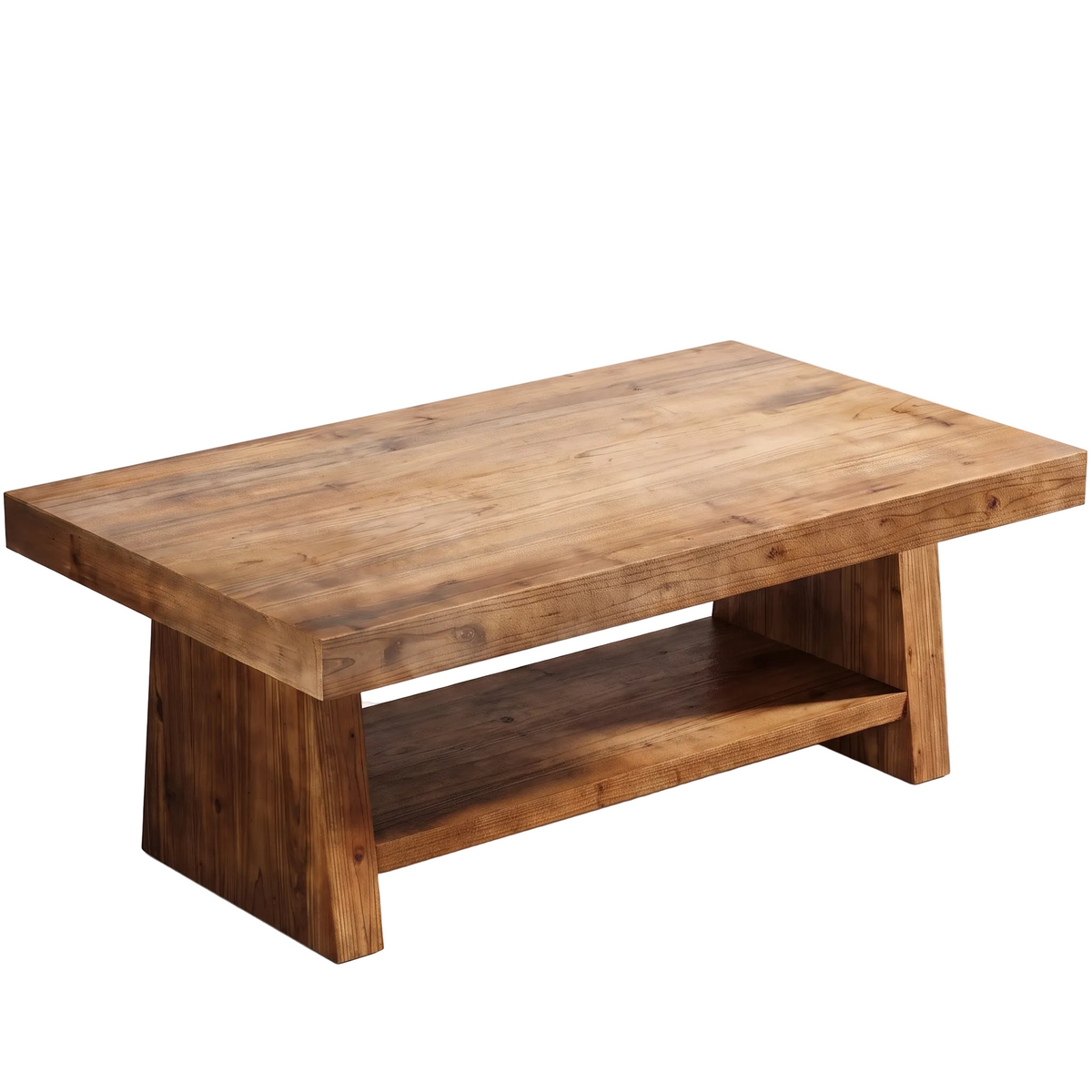 Corva two-tier coffee table - white background