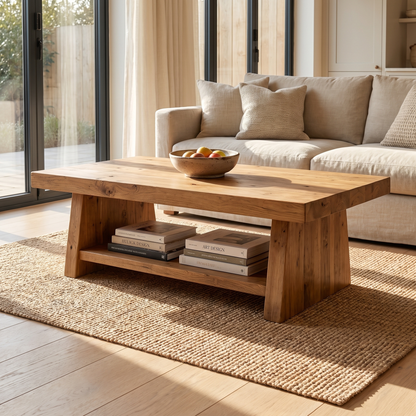 Corva two-tier coffee table - lifestyle living room