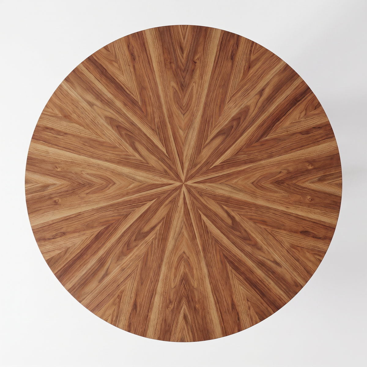 Dala round dining table - overhead view