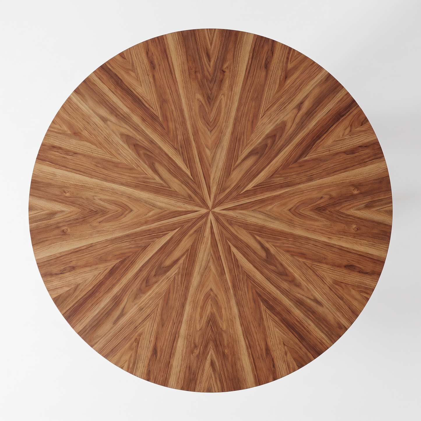 Dala round dining table - overhead view