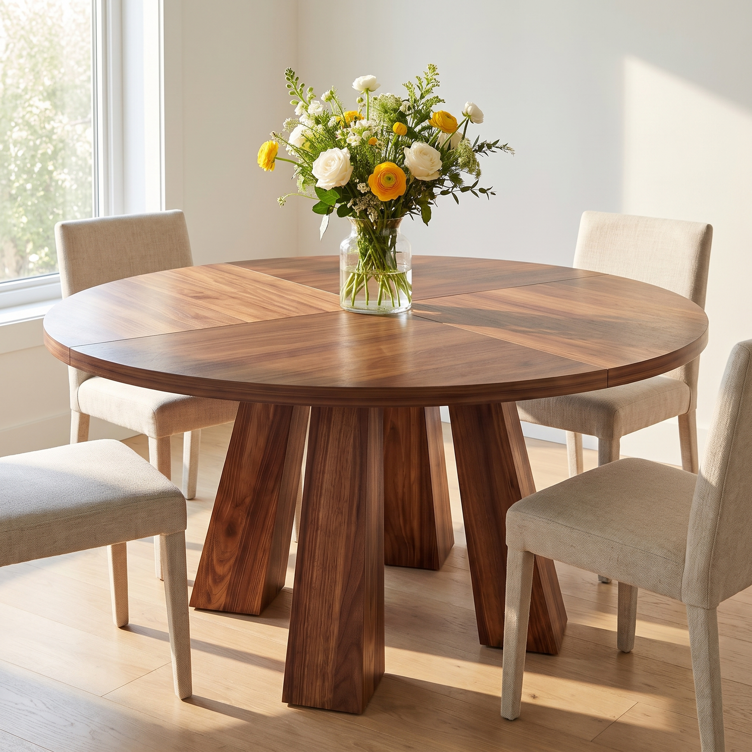 Wren round dining table - lifestyle dining room