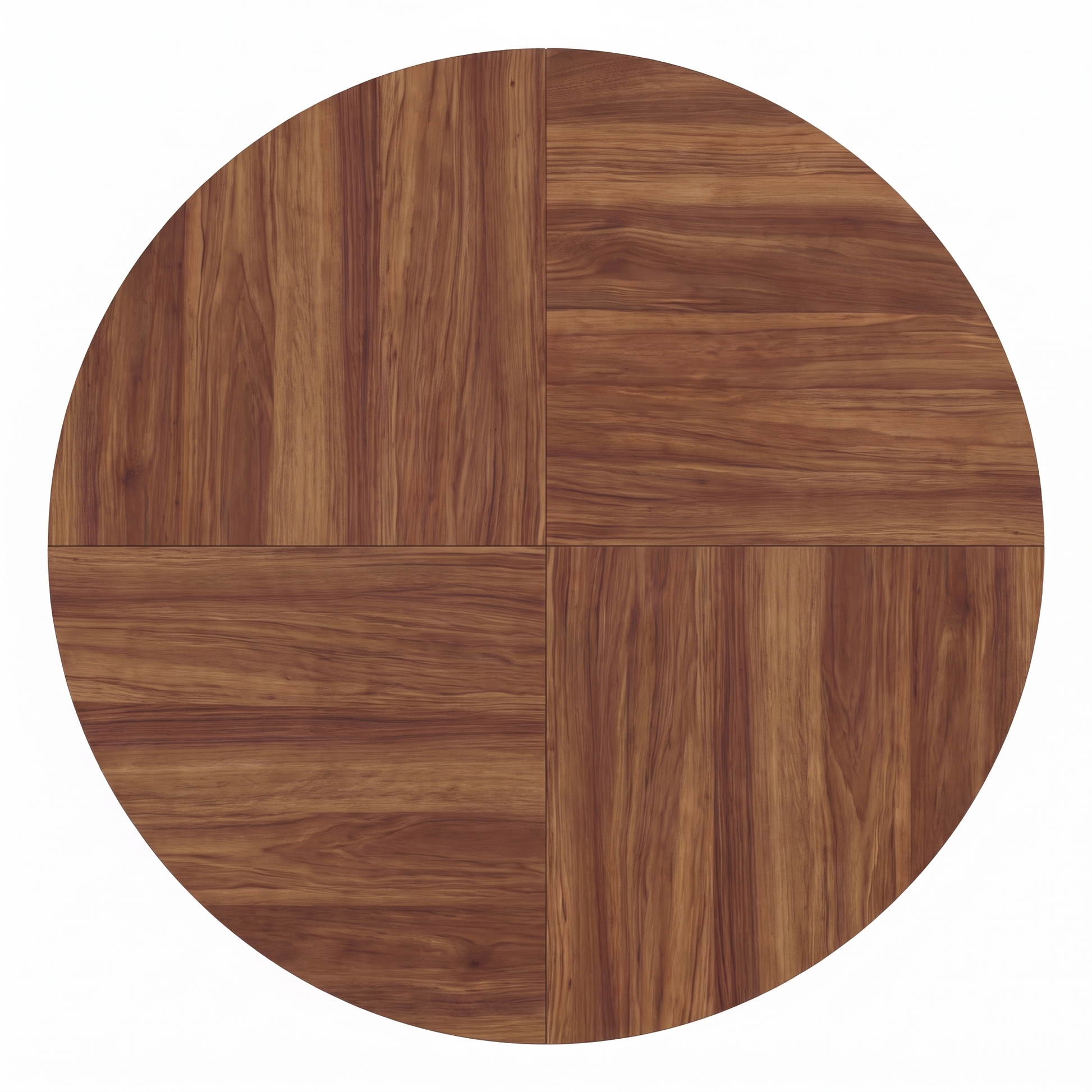 Wren round dining table - overhead view