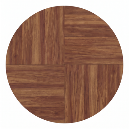 Wren round dining table - overhead view