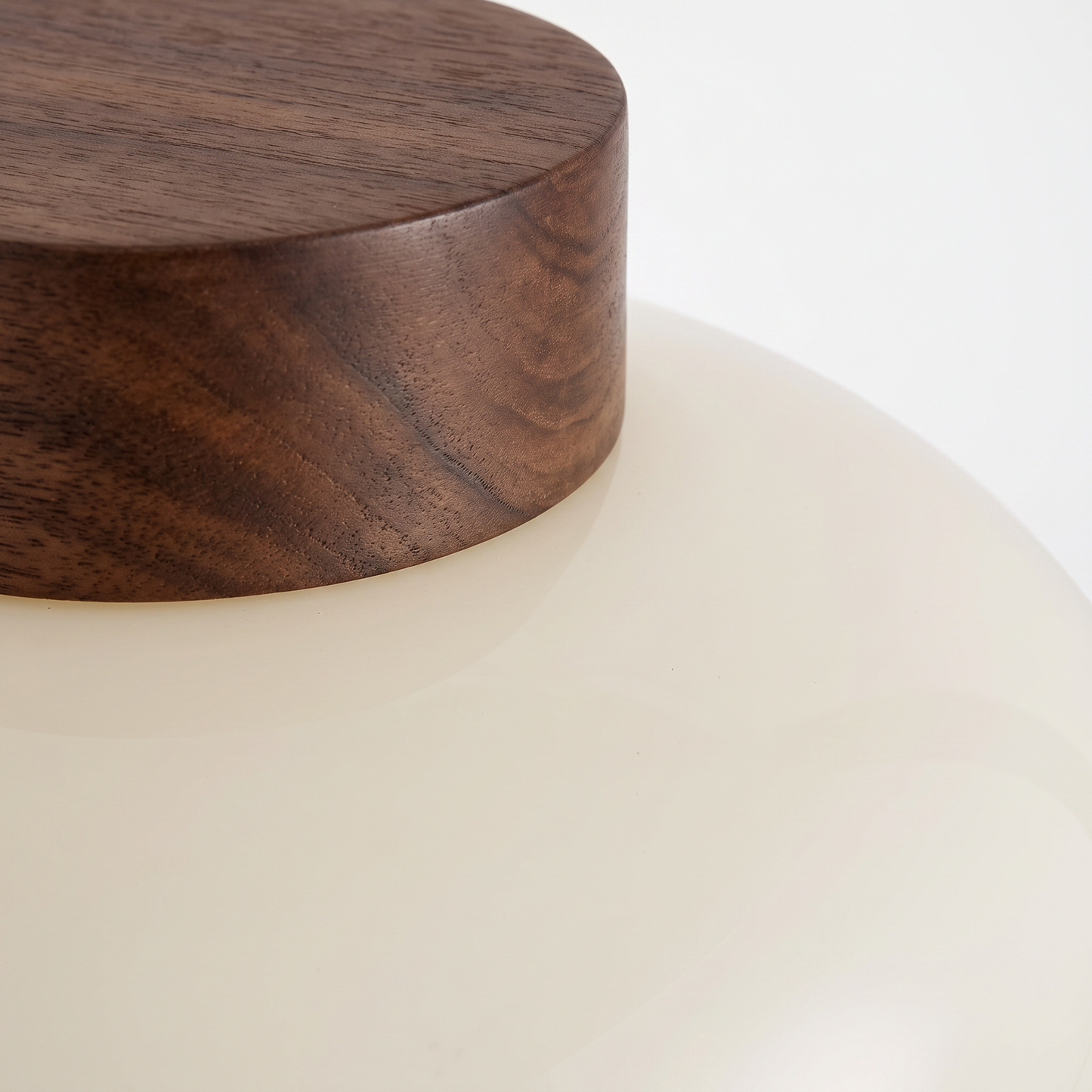 Lyra ceiling light - wood and glass detail