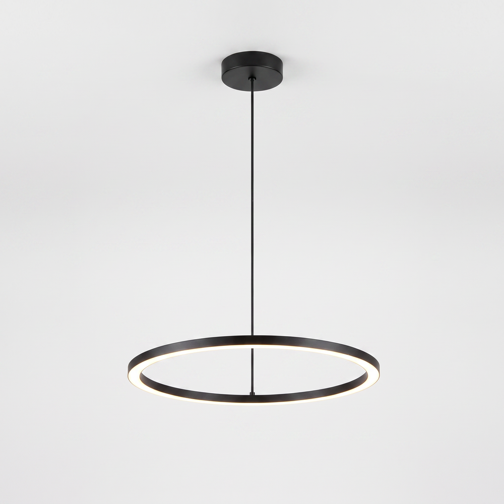 Nimbus Slim LED Ring Pendant Light Tri-Color Black Ceiling Light