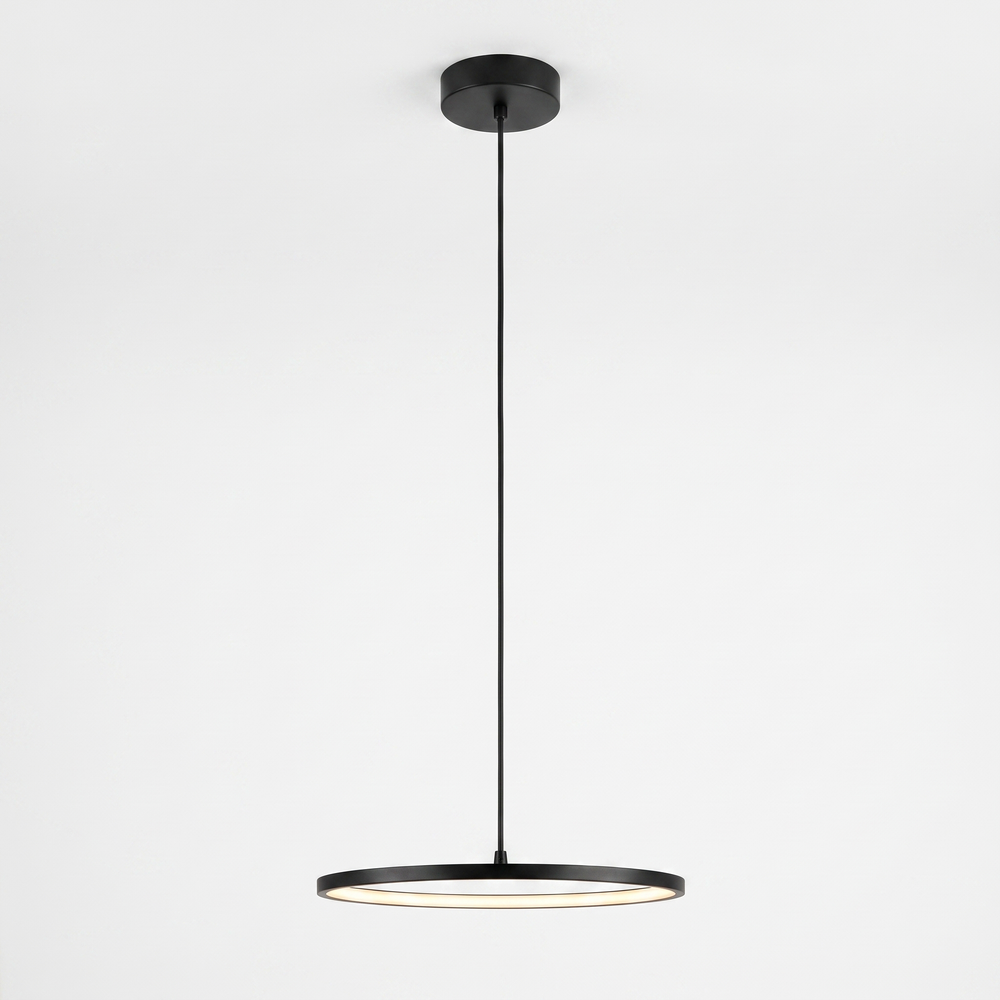 Nimbus Slim LED Ring Pendant Light Tri-Color Black Ceiling Light