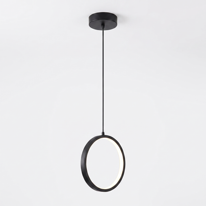 Nimbus LED ring pendant - three quarter view from below
