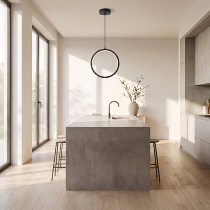 Nimbus LED ring pendant - lifestyle kitchen