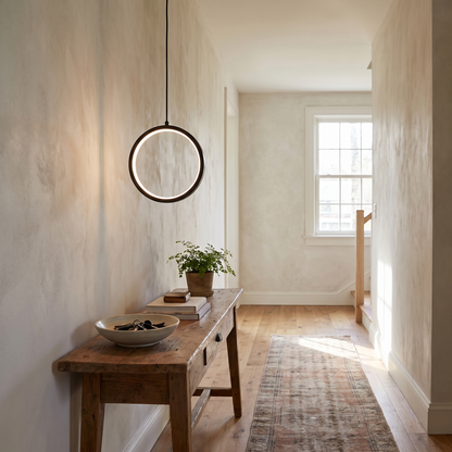 Nimbus LED ring pendant - lifestyle hallway