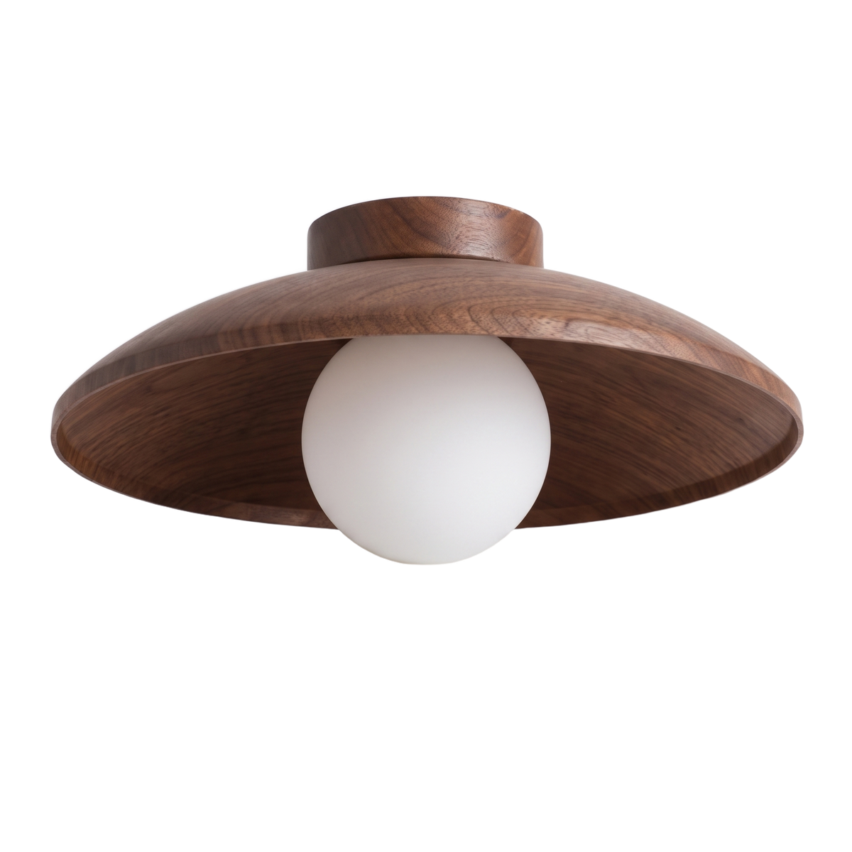 Sora wood-grain ceiling light - white background