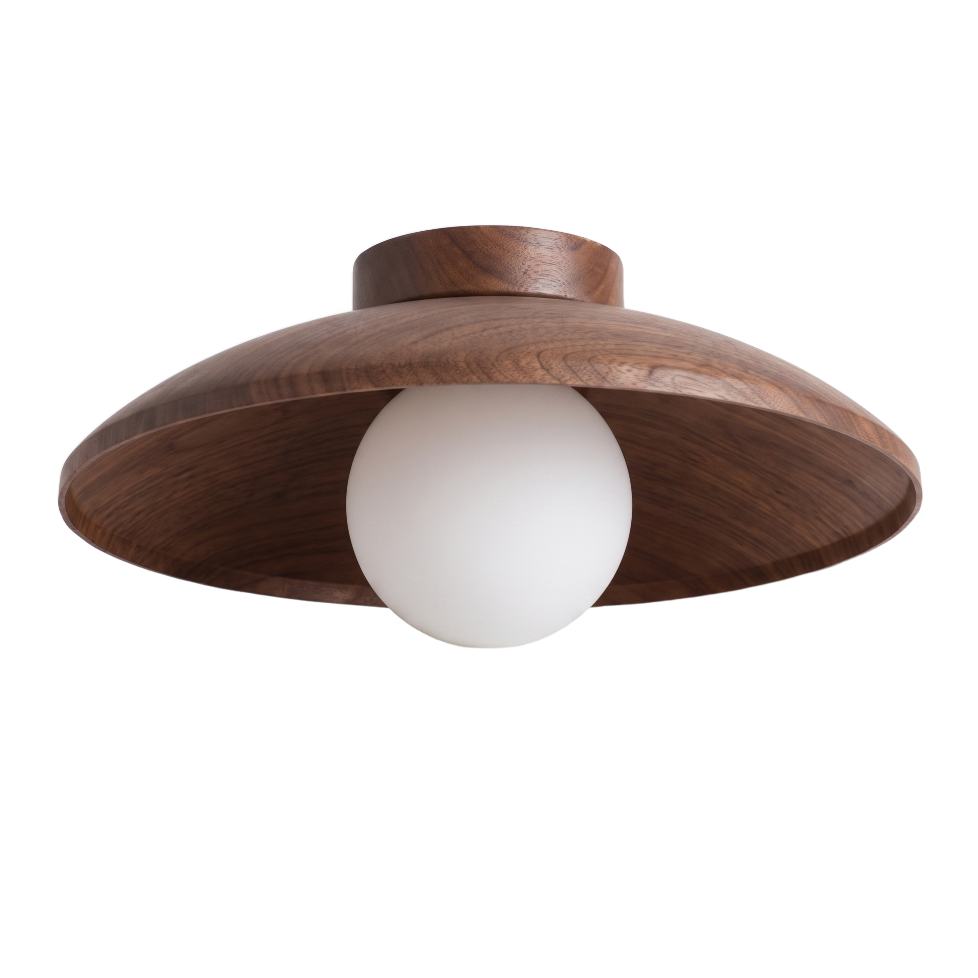Sora wood-grain ceiling light - white background