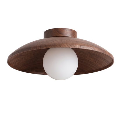 Sora wood-grain ceiling light - white background