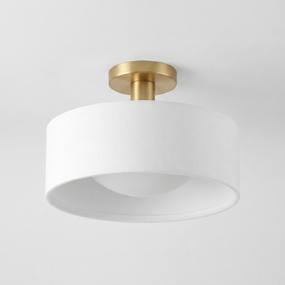 Aurevia low-profile ceiling fixture - three quarter view from above