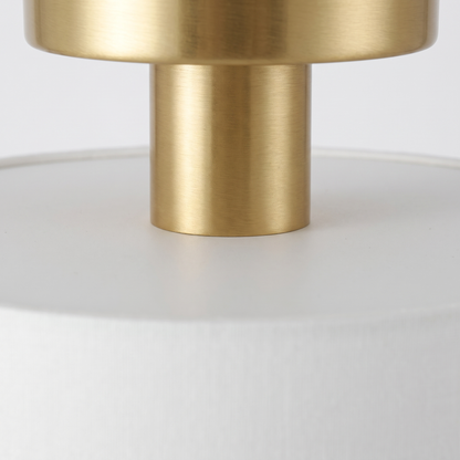 Aurevia low-profile ceiling fixture - brass stem detail