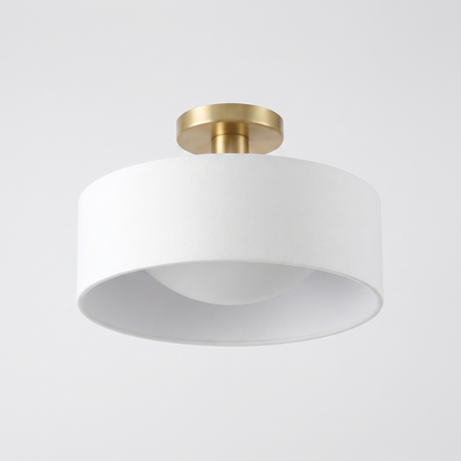 Aurevia low-profile ceiling fixture - three quarter view from below