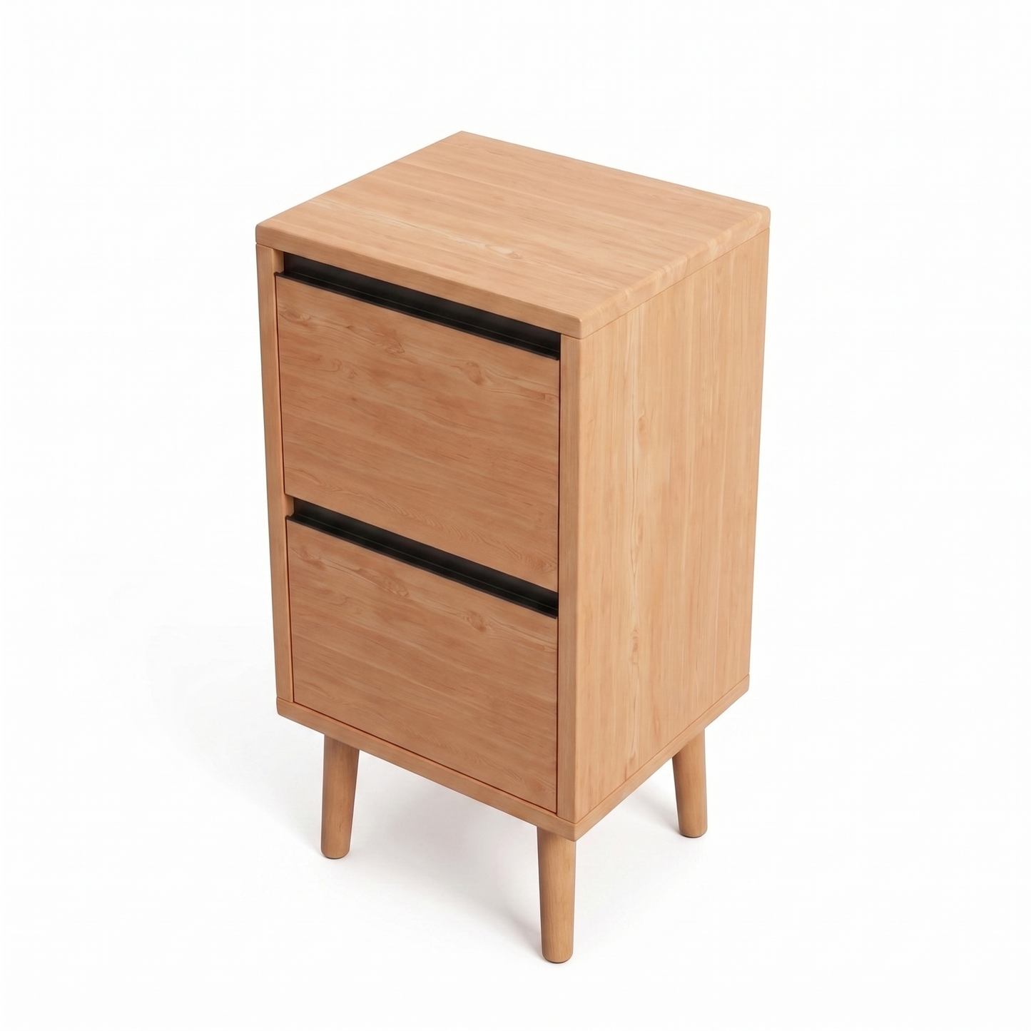 Alvorum Birk narrow oak storage cabinet overhead view