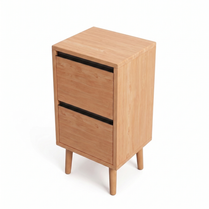 Alvorum Birk narrow oak storage cabinet overhead view