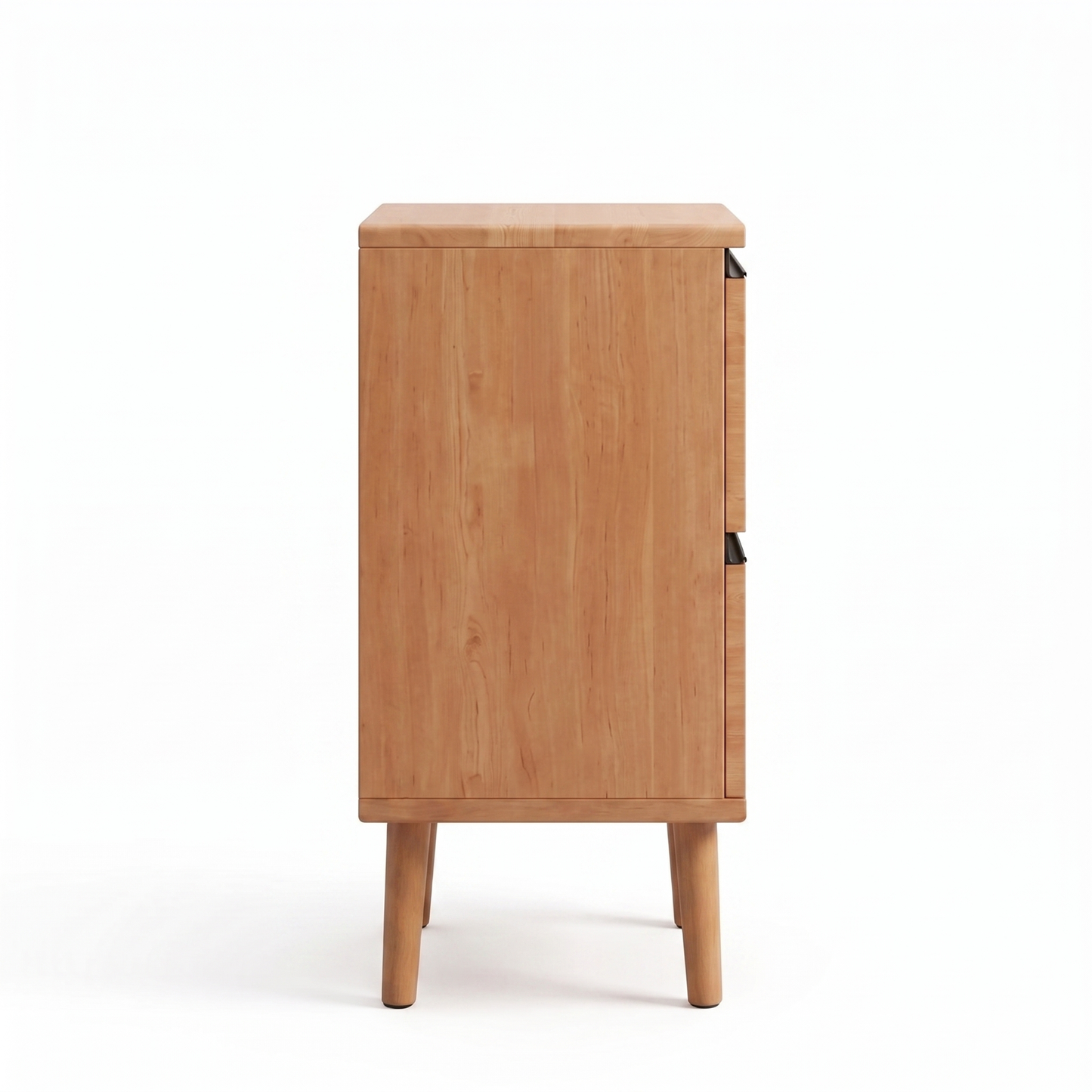 Alvorum Birk narrow oak storage cabinet side profile view