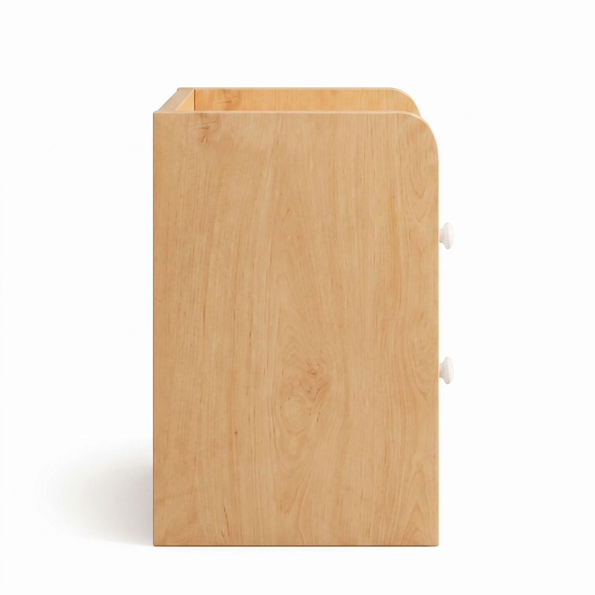 Alvorum Lund narrow bedside cabinet side profile view