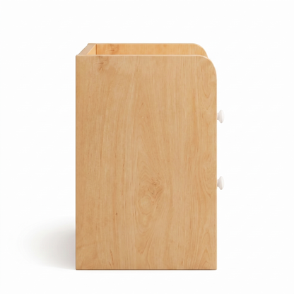 Alvorum Lund narrow bedside cabinet side profile view