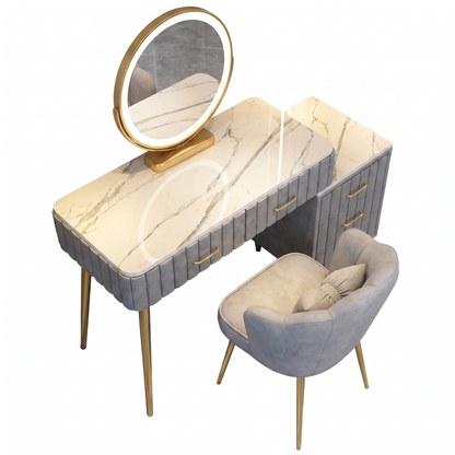Alvorum Lumi illuminated vanity table overhead view