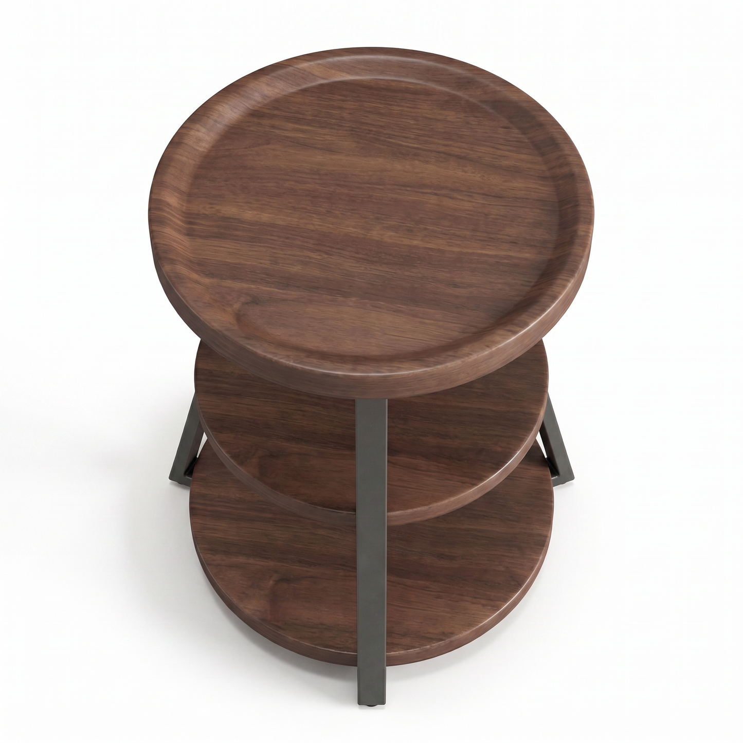 Alvorum Trio three tier side table overhead view