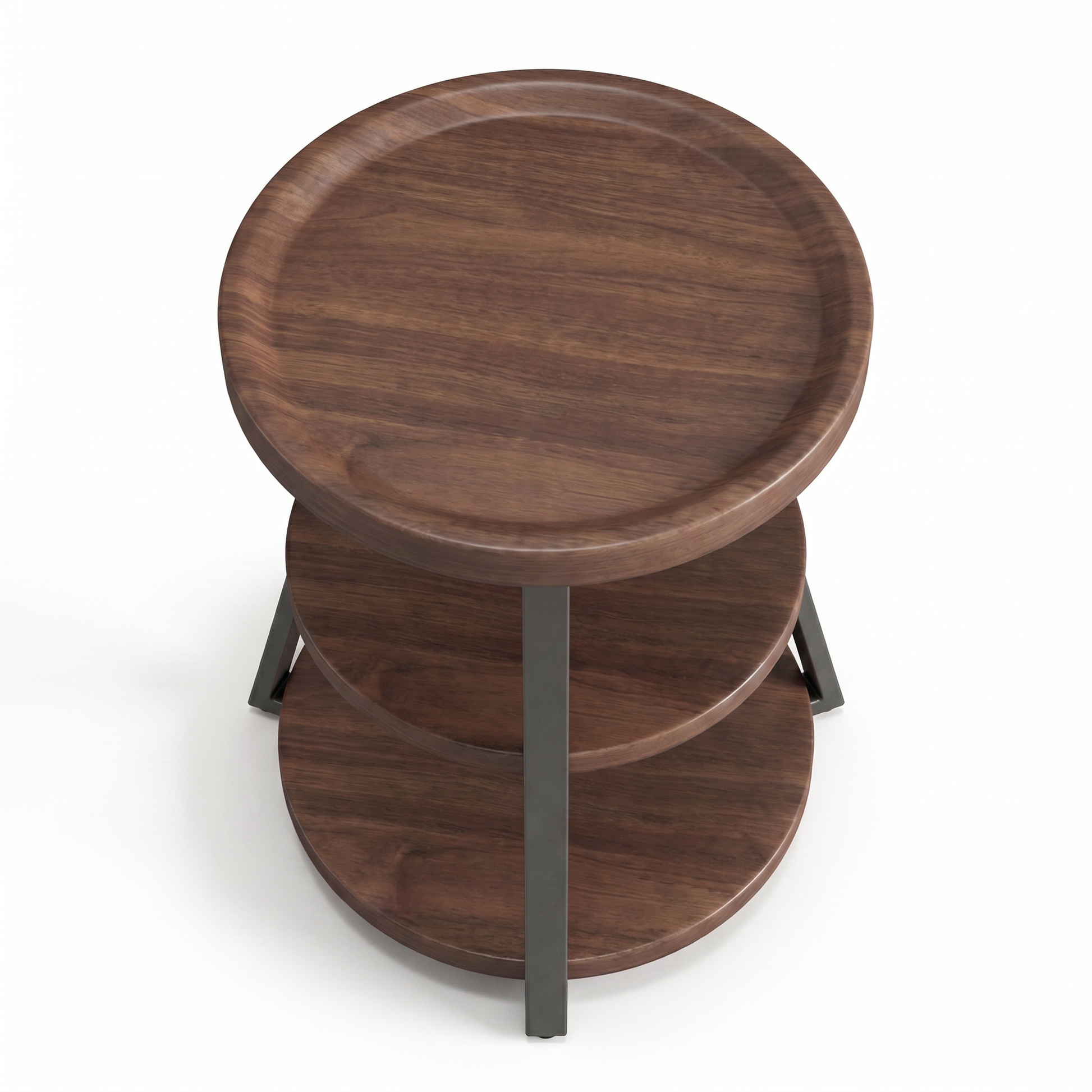 Alvorum Trio three tier side table overhead view