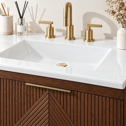 Fjora bathroom vanity - sink detail