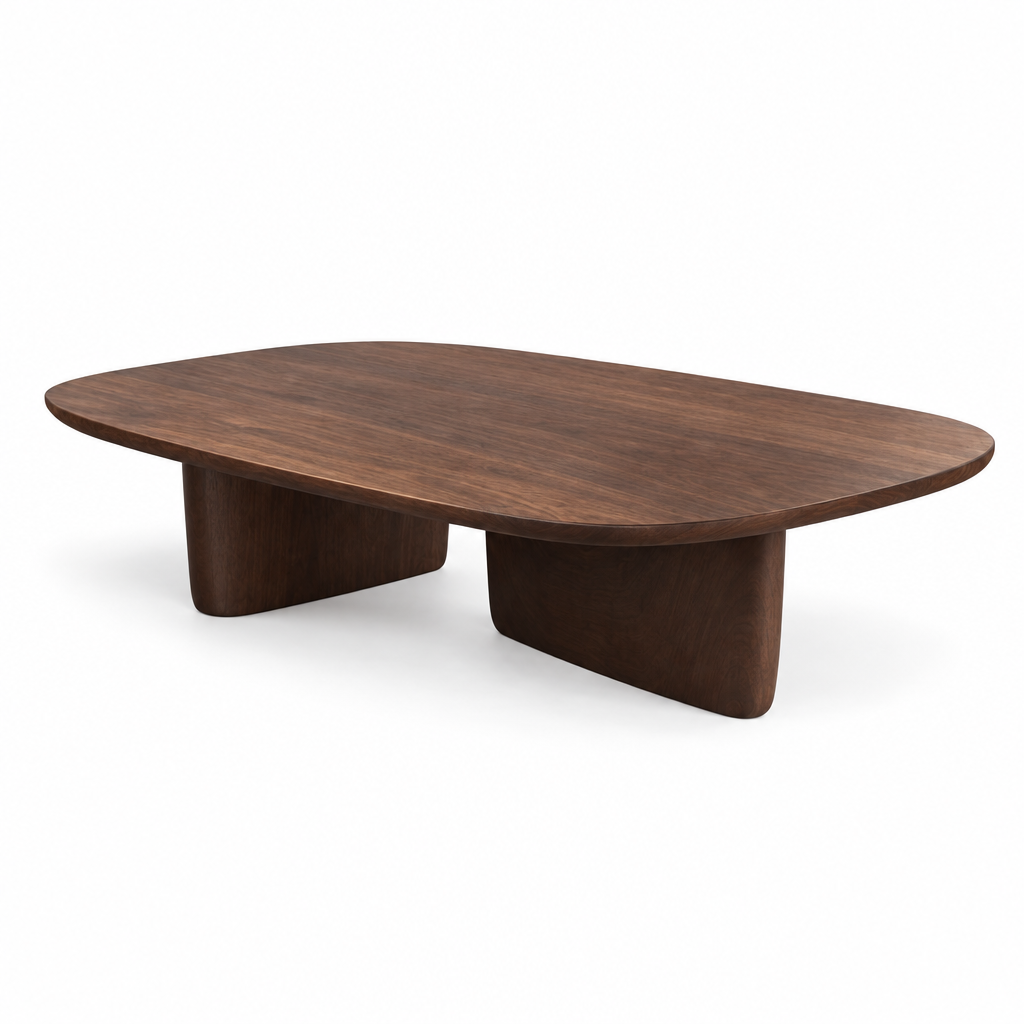 Isla low coffee table - white background