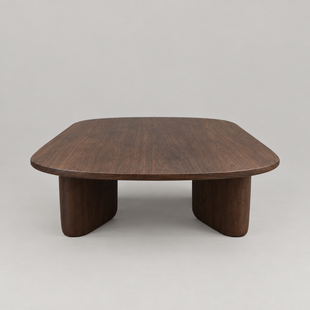 Isla low coffee table - end view