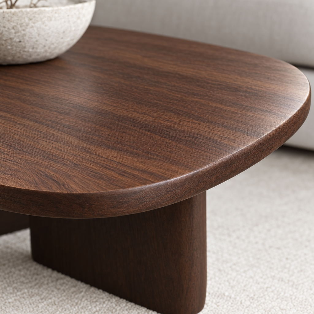 Isla low coffee table - rounded edge detail