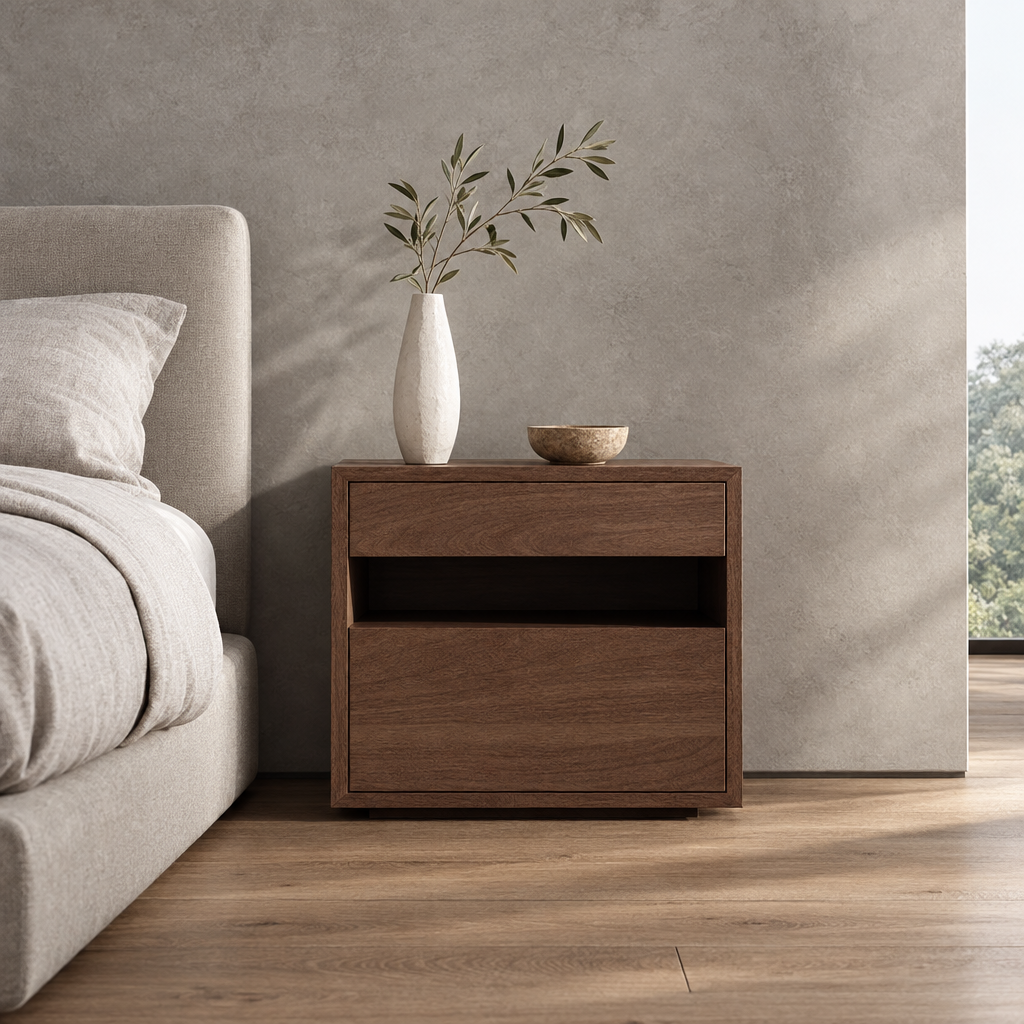Stig cube nightstand - lifestyle bedroom