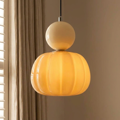 Gourd pendant light - detail close-up