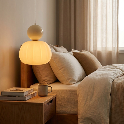Gourd pendant light - lifestyle evening