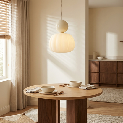 Gourd pendant light - lifestyle in use